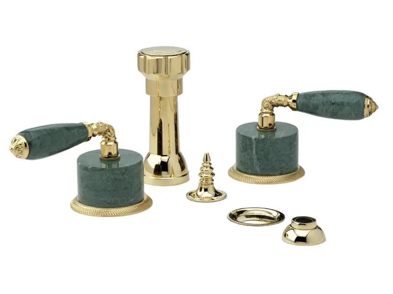 polished brass bidet set