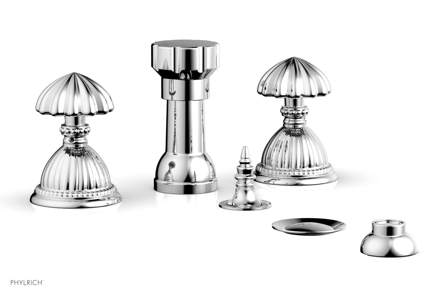 polished chrome bidet set