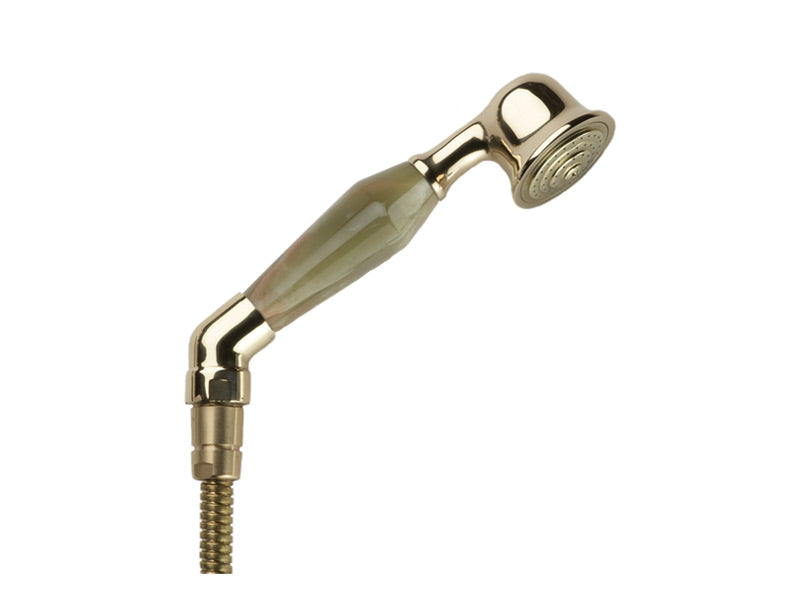 polished brass hand shower