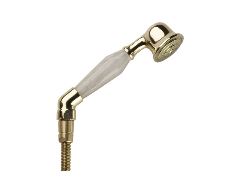 polished brass hand shower