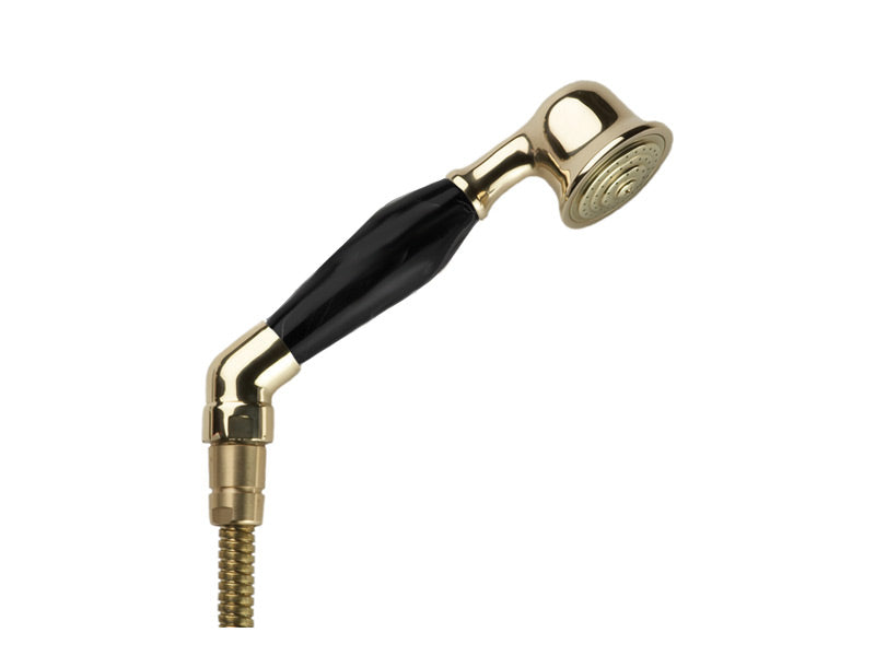 polished brass hand shower