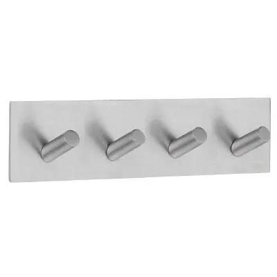 brushed stainless steel quadruple hook