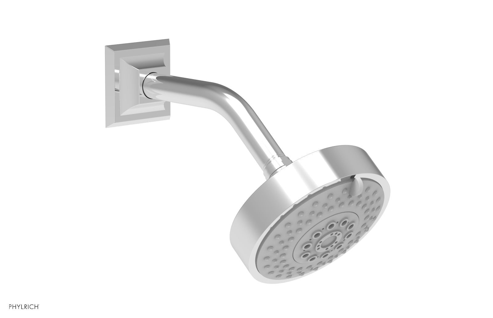 polished chrome shower head