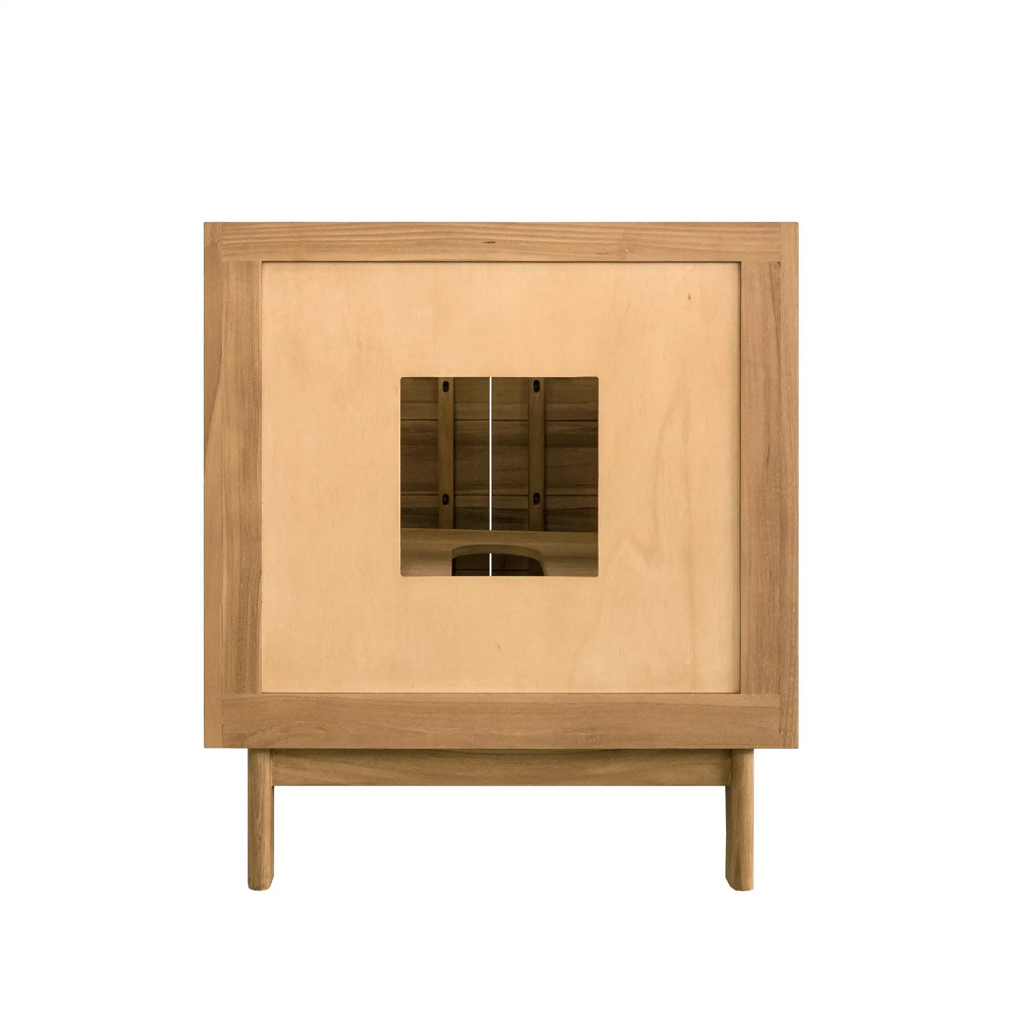 natural teak vanity base