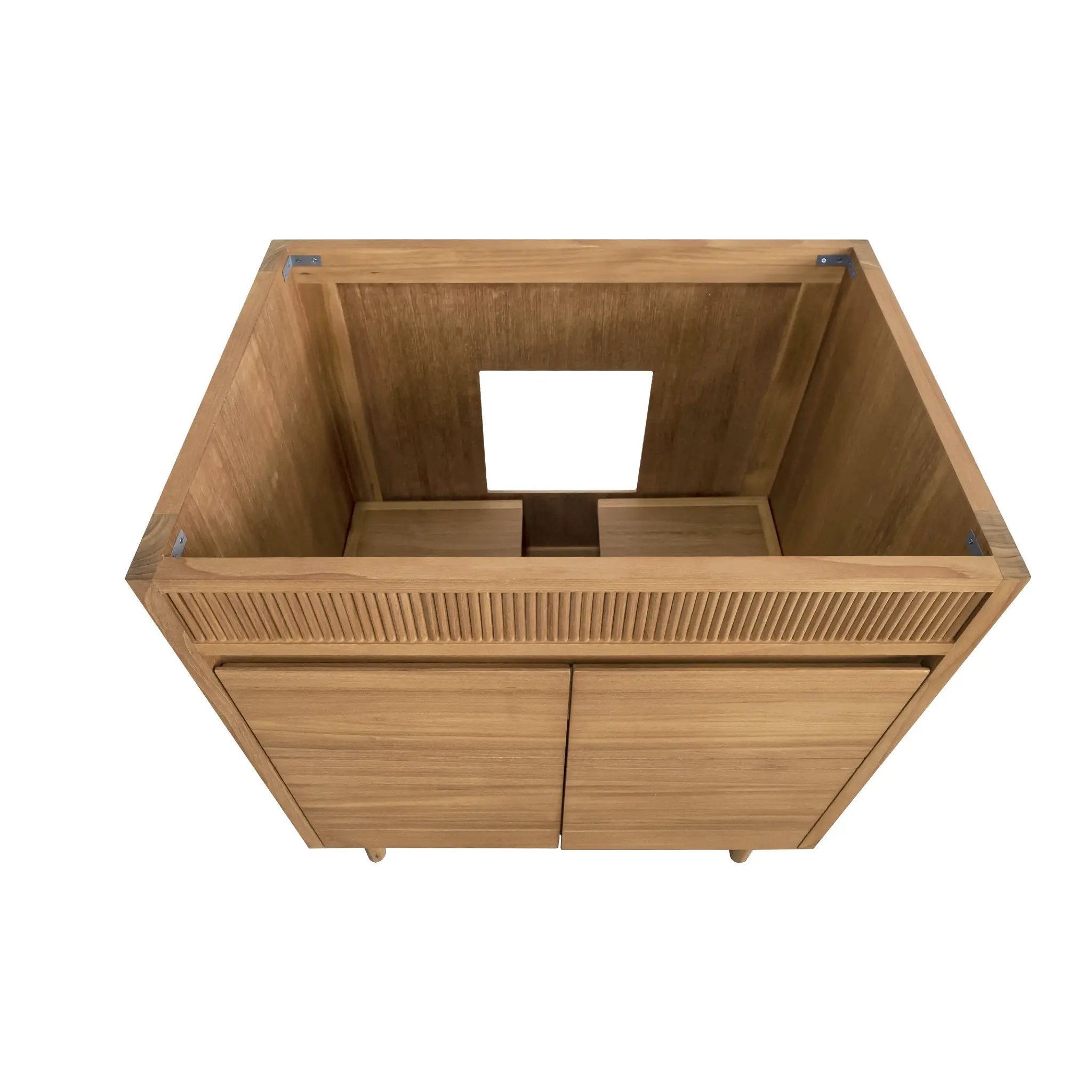 natural teak vanity base