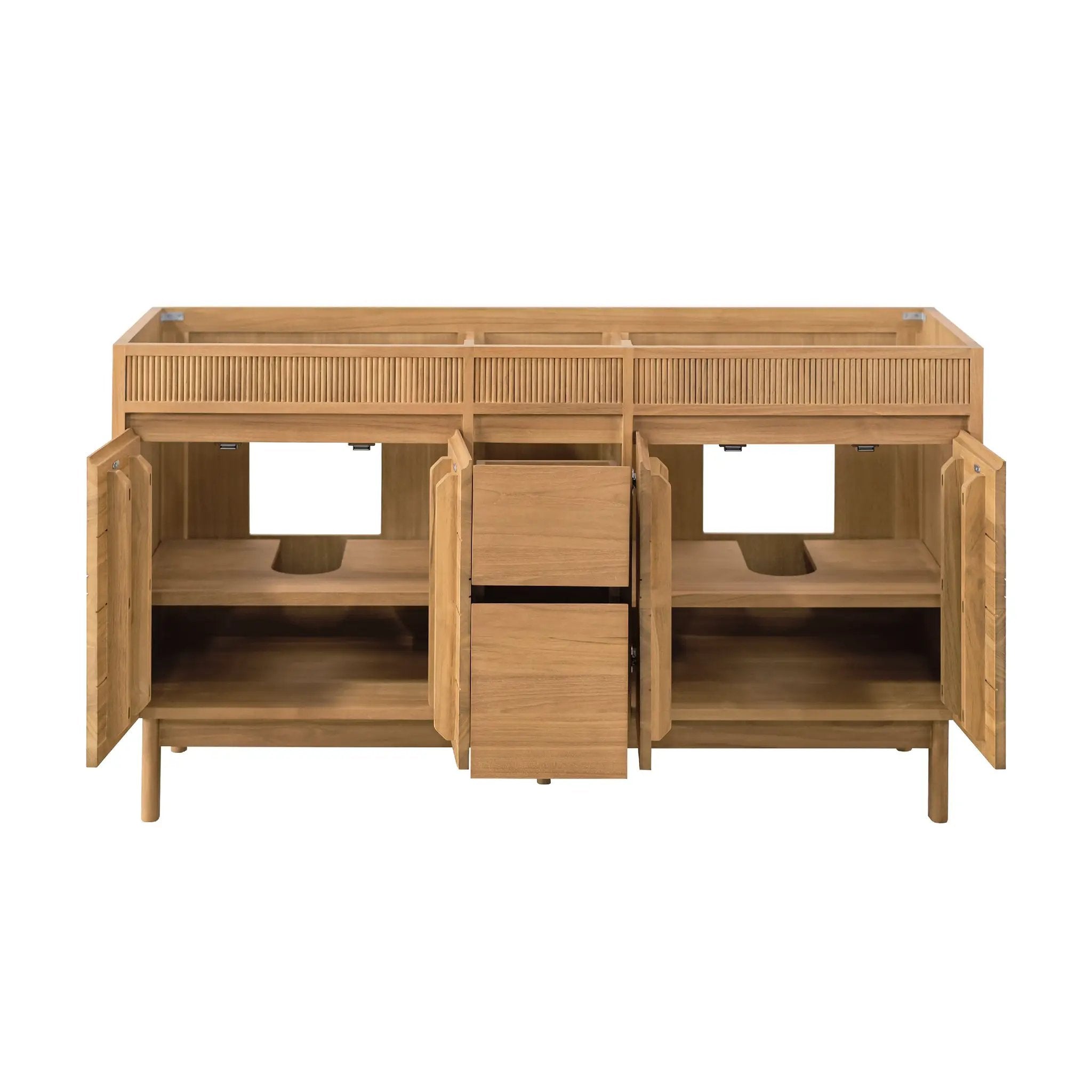 natural teak vanity base
