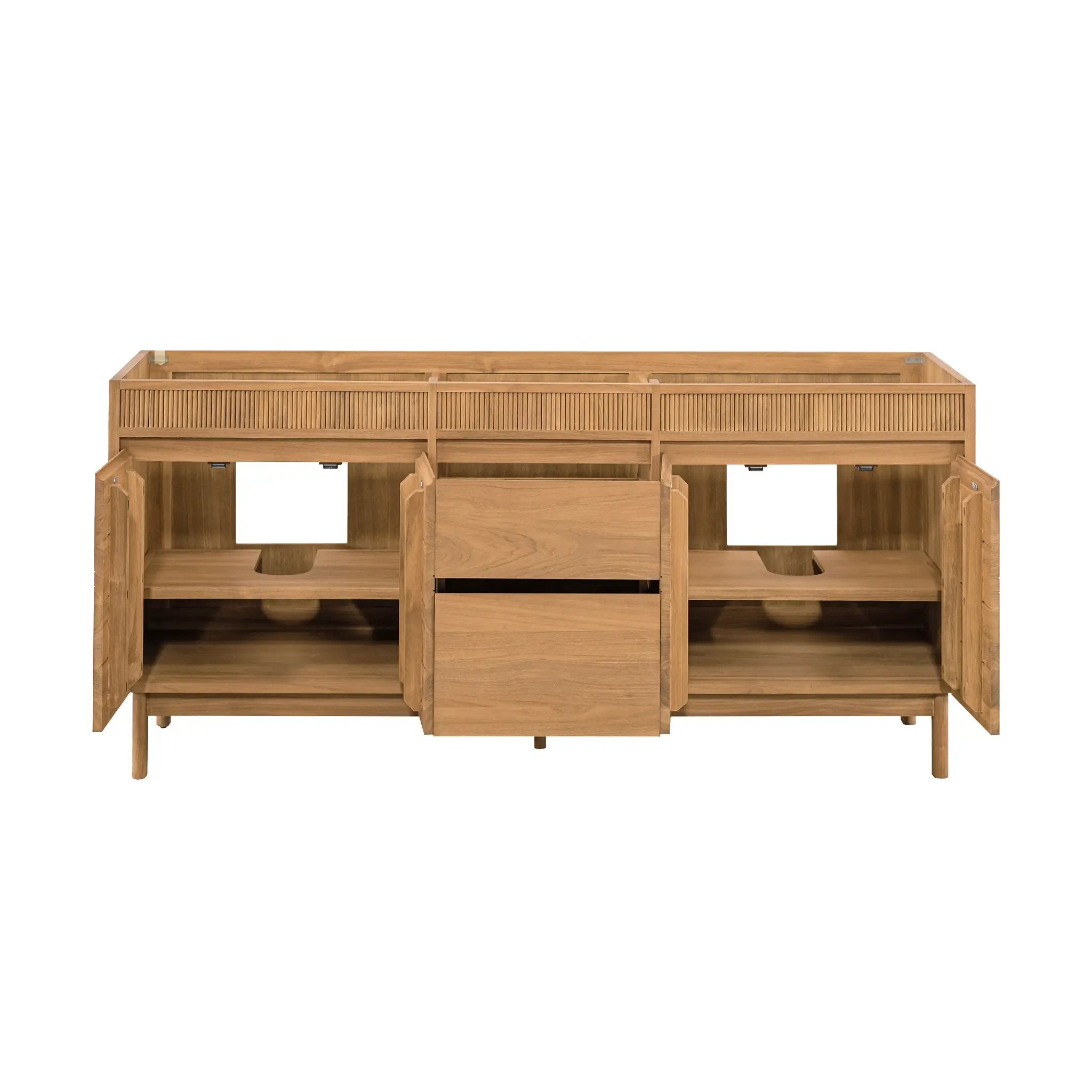 natural teak vanity base