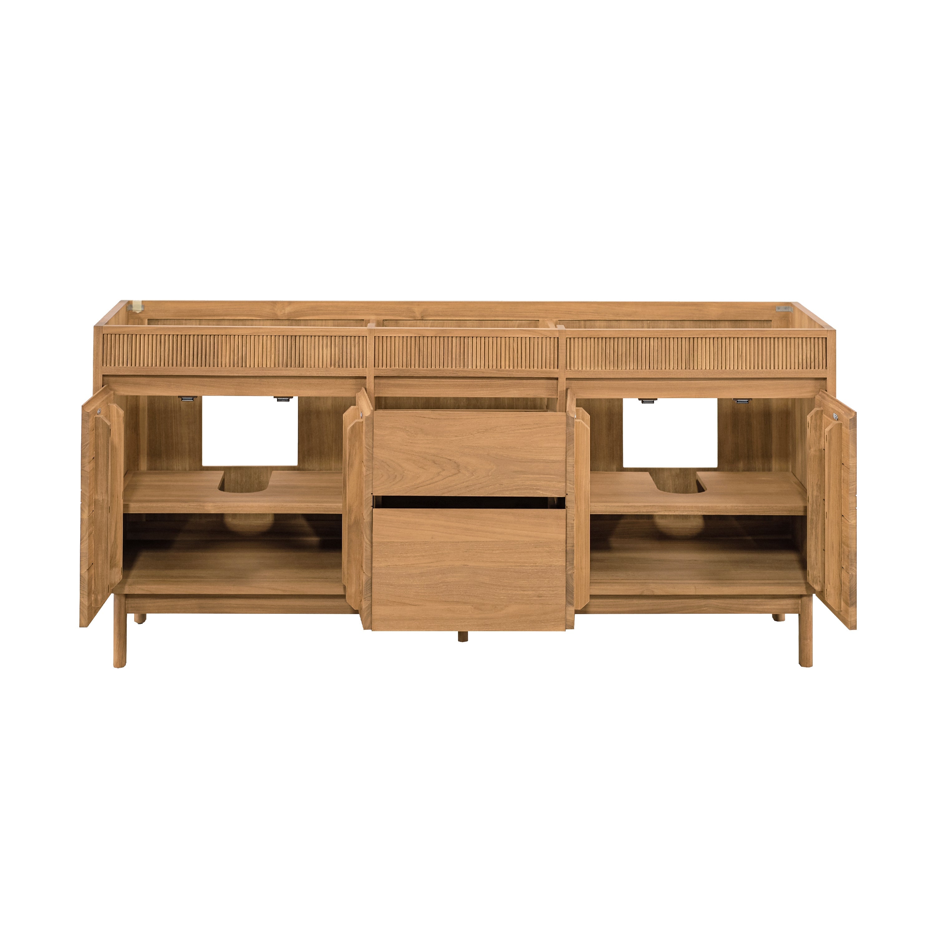 natural teak vanity base