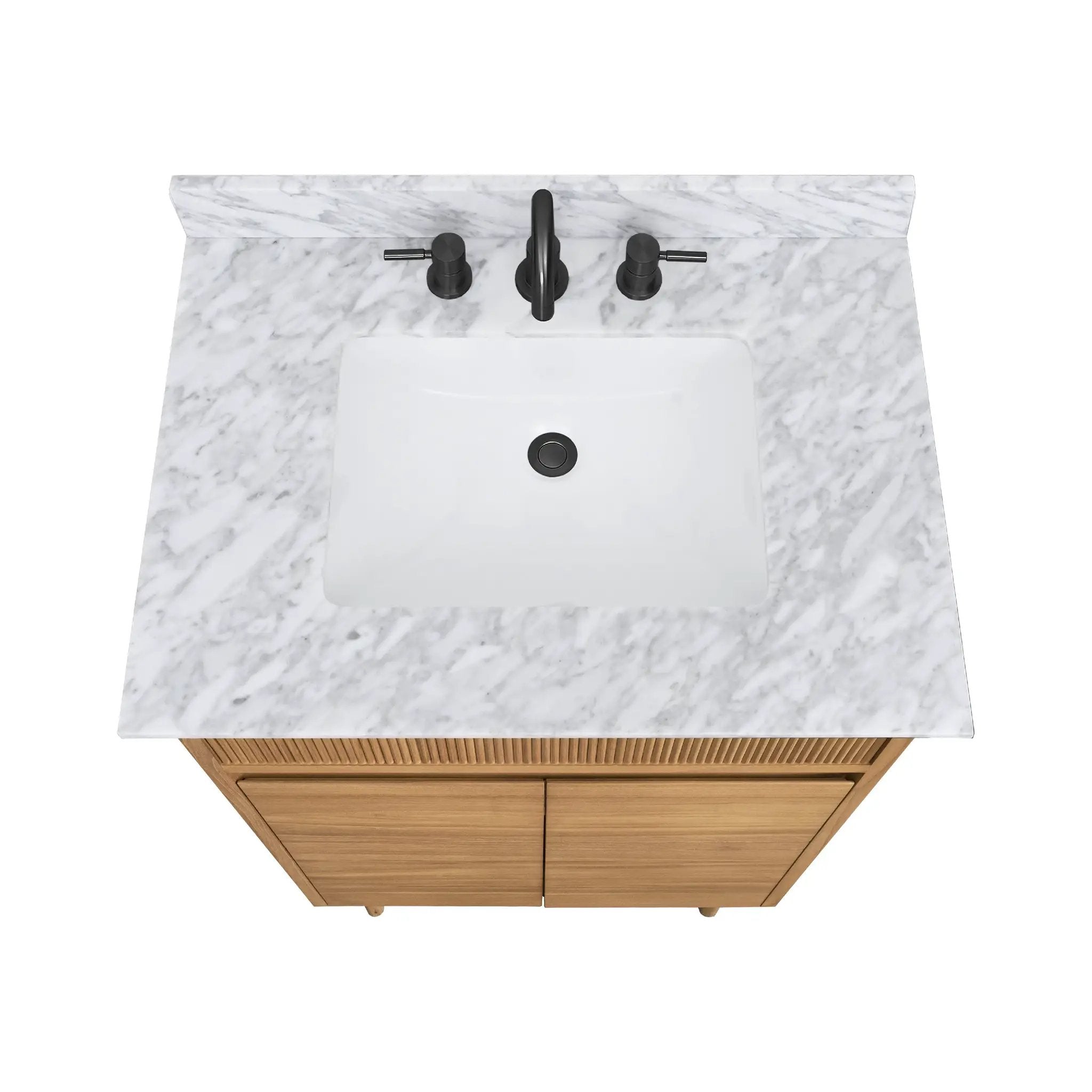 natural teak vanity set