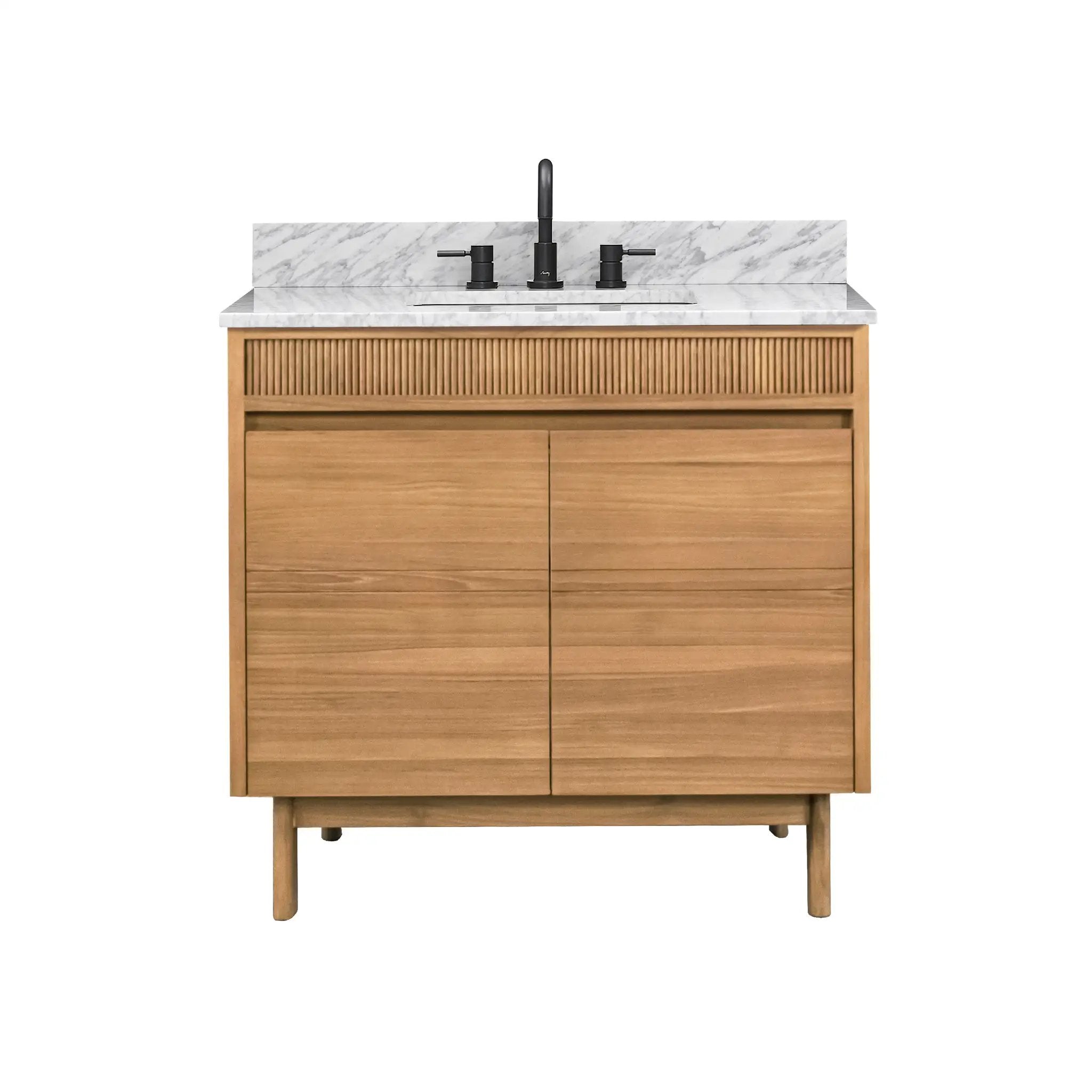 natural teak vanity set