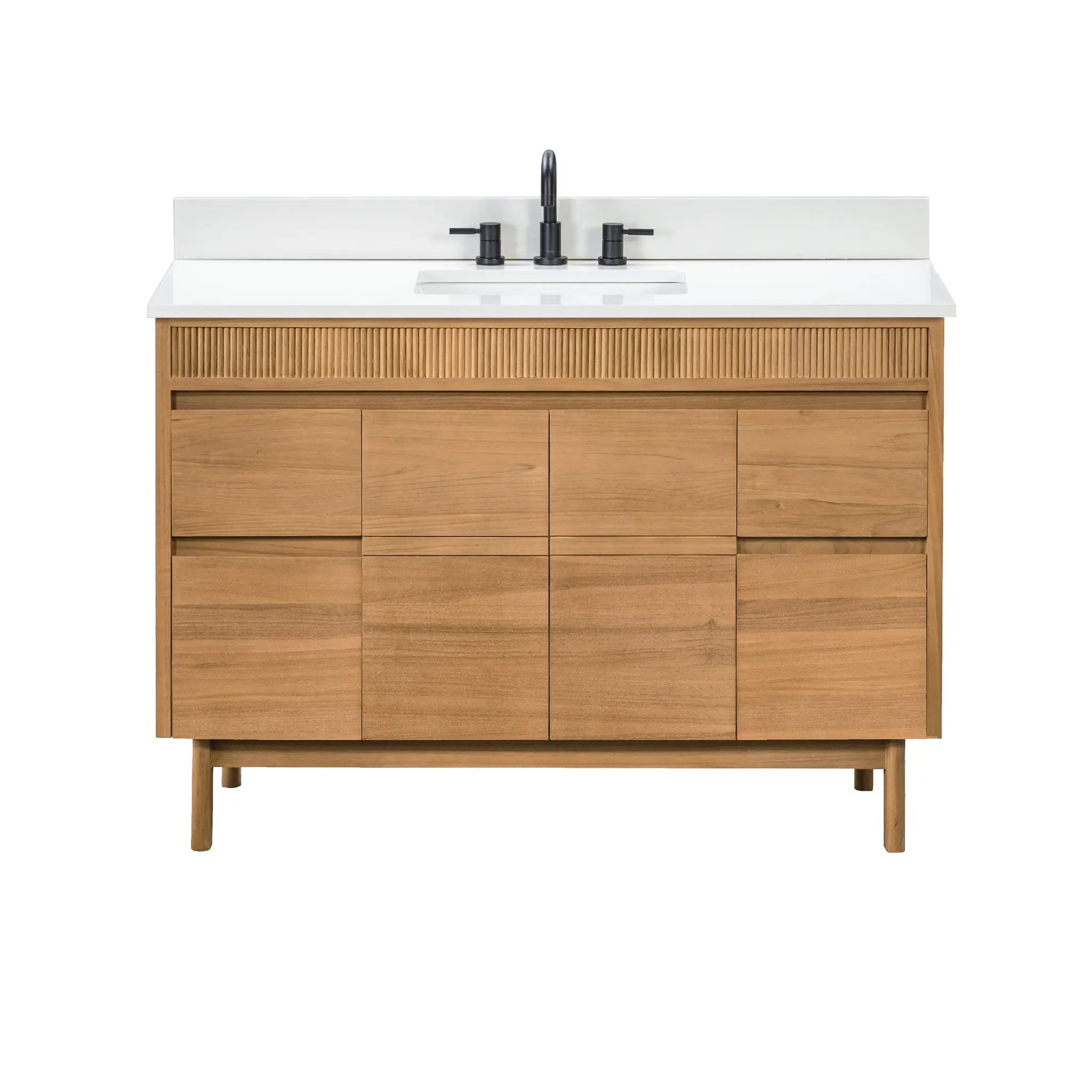 Avanity Kayla 49 in. Single Sink Bathroom Vanity Set in Natural Teak by Avanity