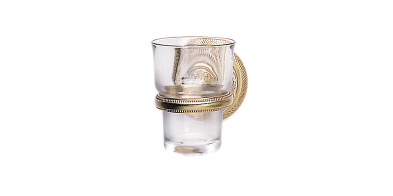 polished brass glass holder