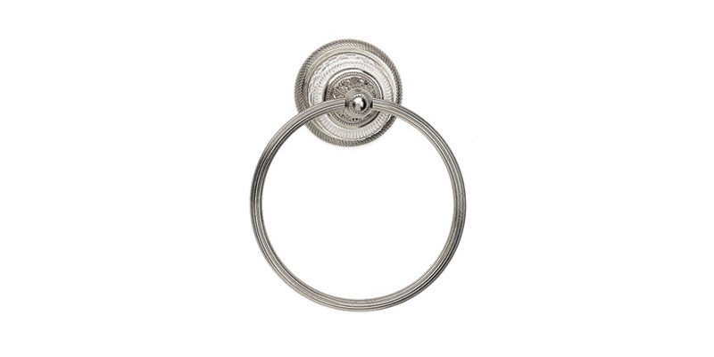 polished nickel towel ring