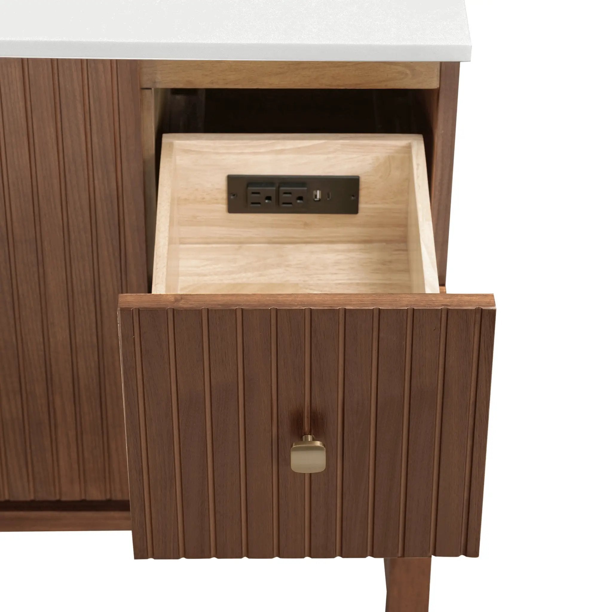 walnut vanity set