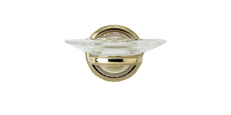 polished brass soap dish