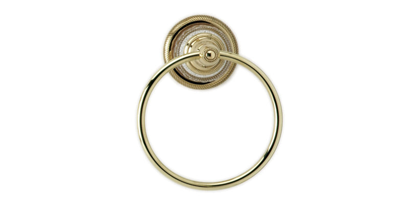 polished brass towel ring
