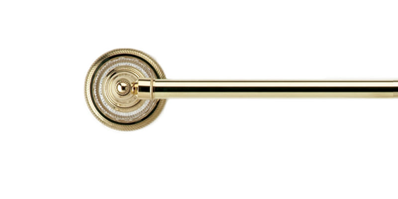 polished brass towel bar