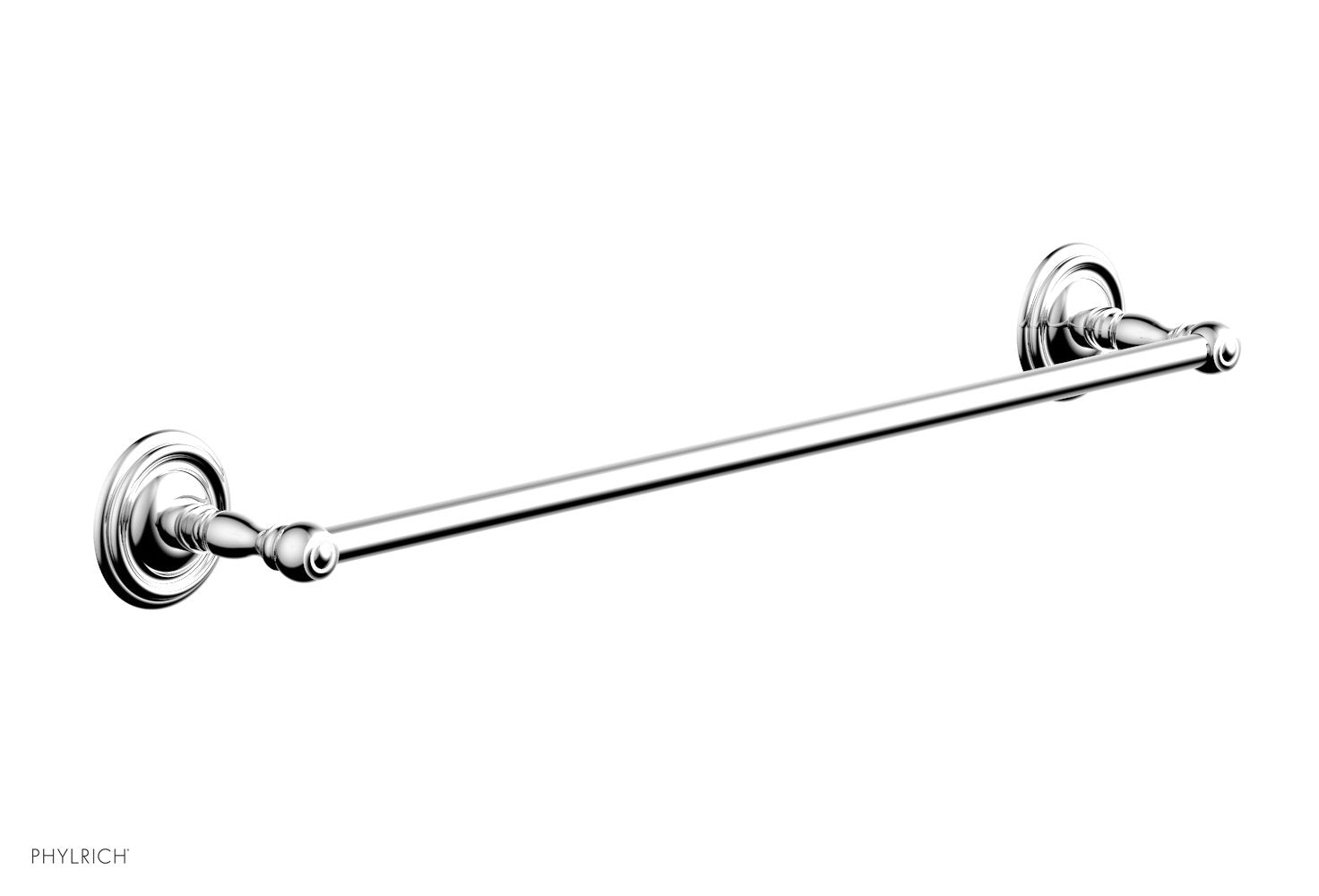 polished chrome towel bar