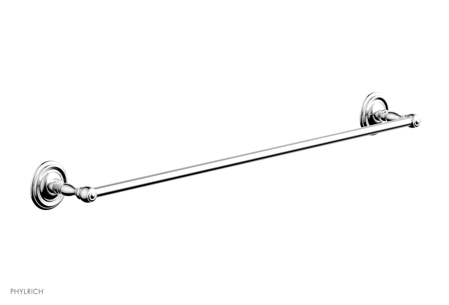 polished chrome towel bar