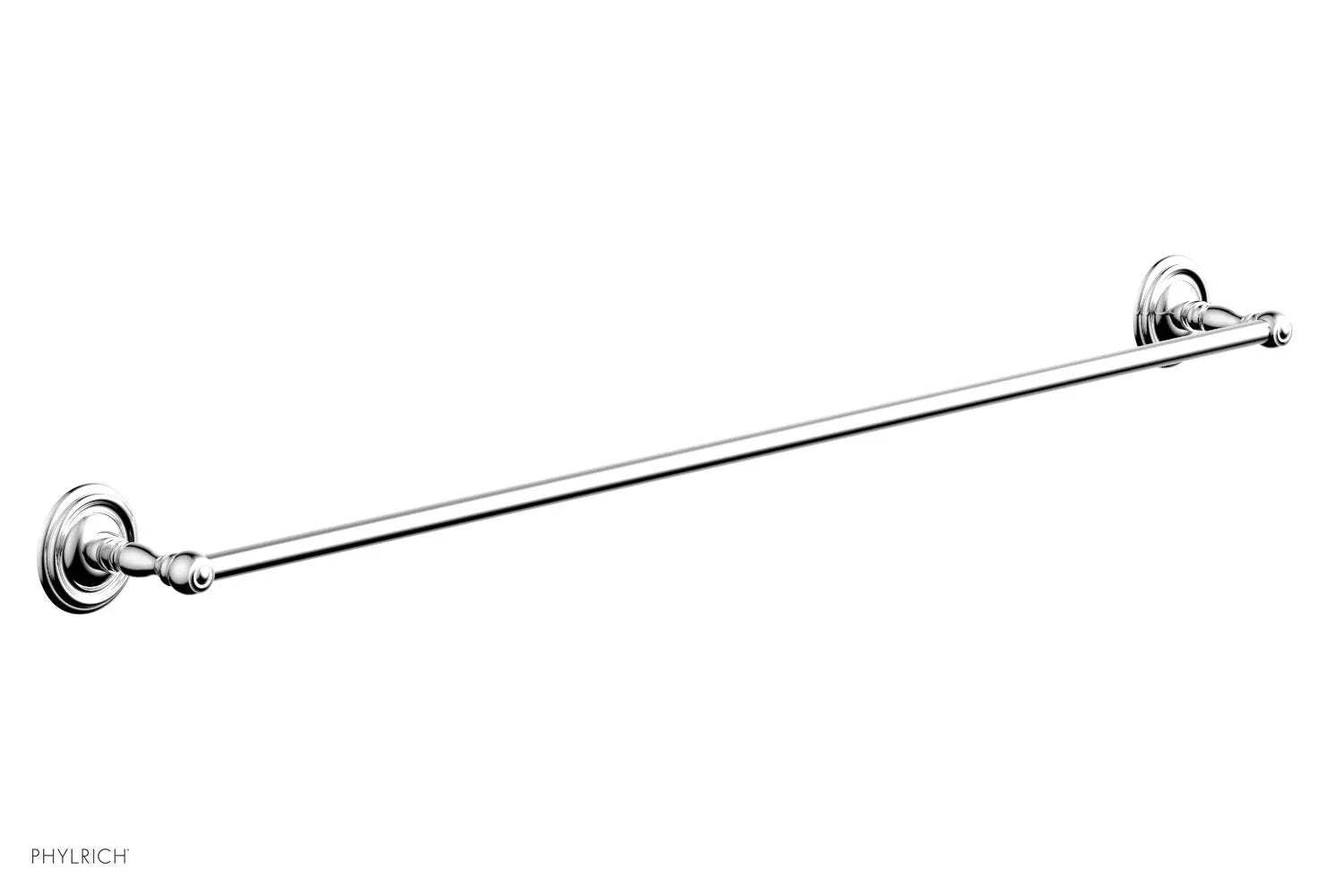 polished chrome towel bar