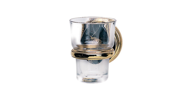 polished brass glass holder