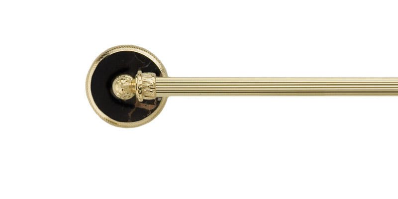 polished brass towel bar