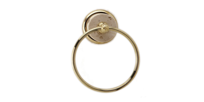 polished brass towel ring