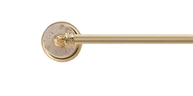 polished brass towel bar