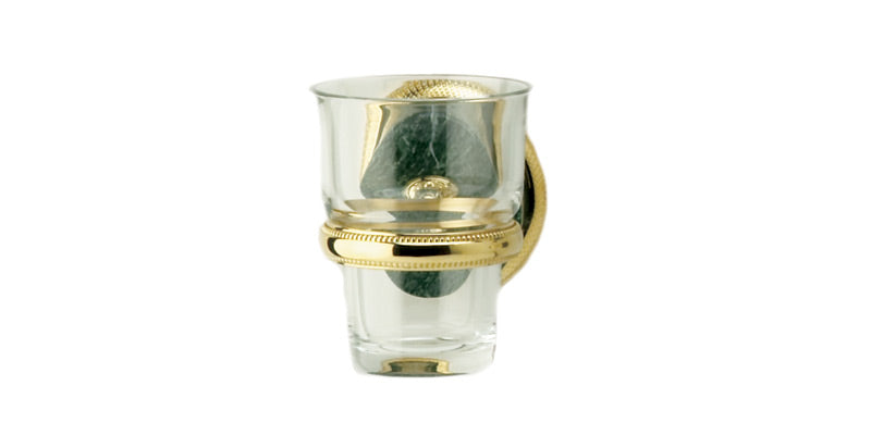 polished brass glass holder