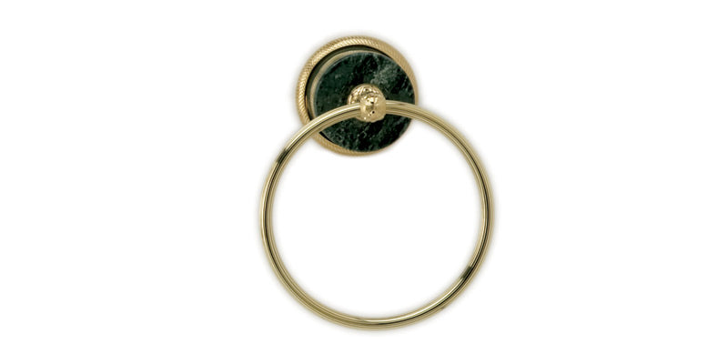 polished brass towel ring