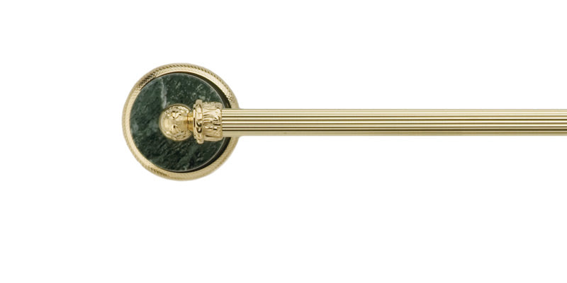 polished brass towel bar