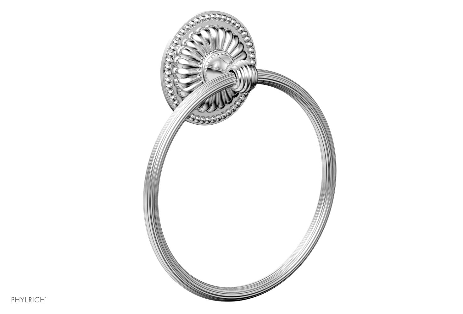 polished chrome towel ring