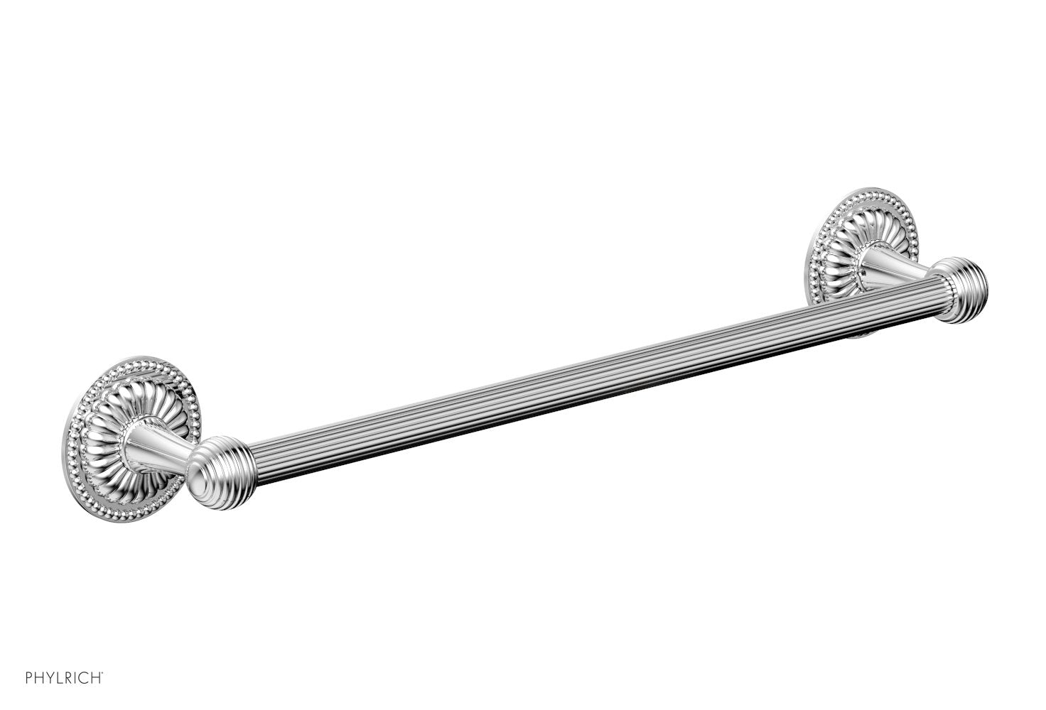 polished chrome towel bar