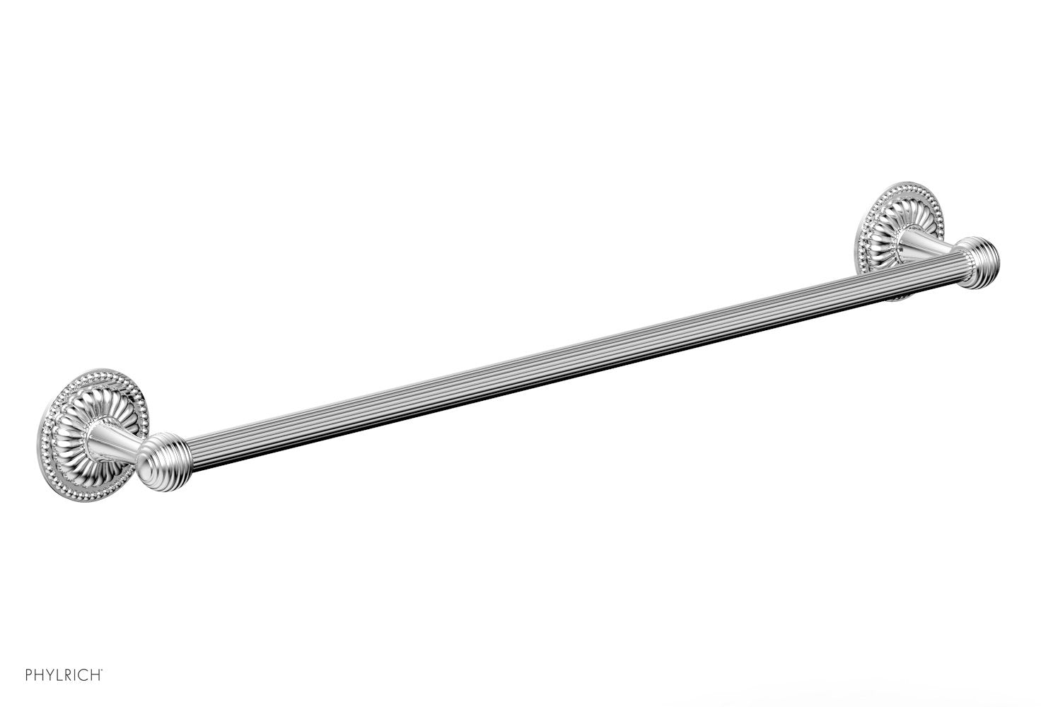 polished chrome towel bar