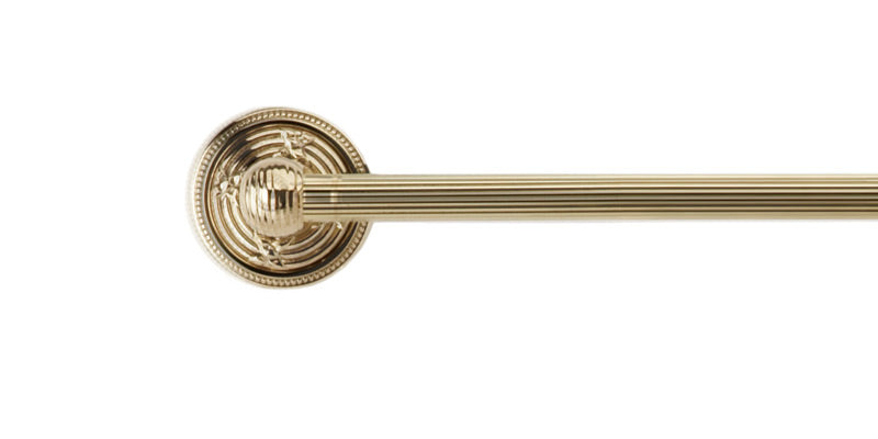polished brass towel bar