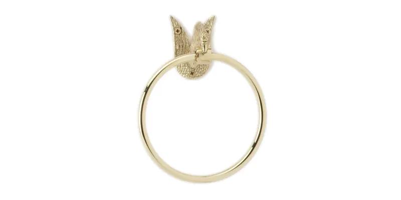 polished brass towel ring