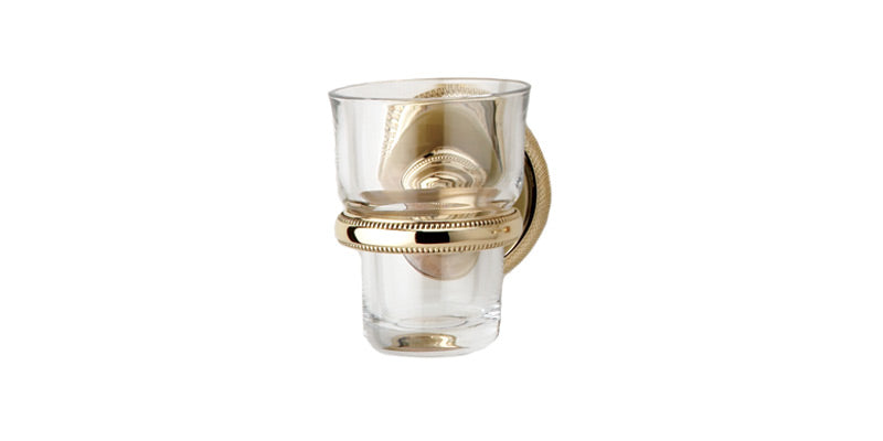 polished chrome glass holder