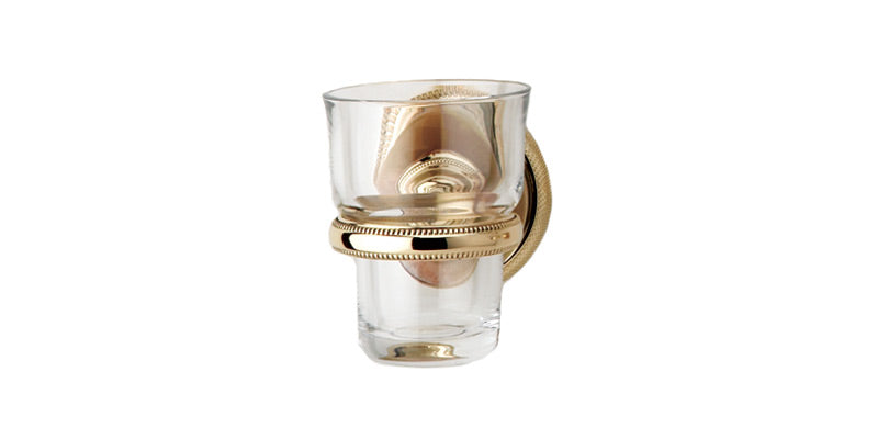 polished chrome glass holder