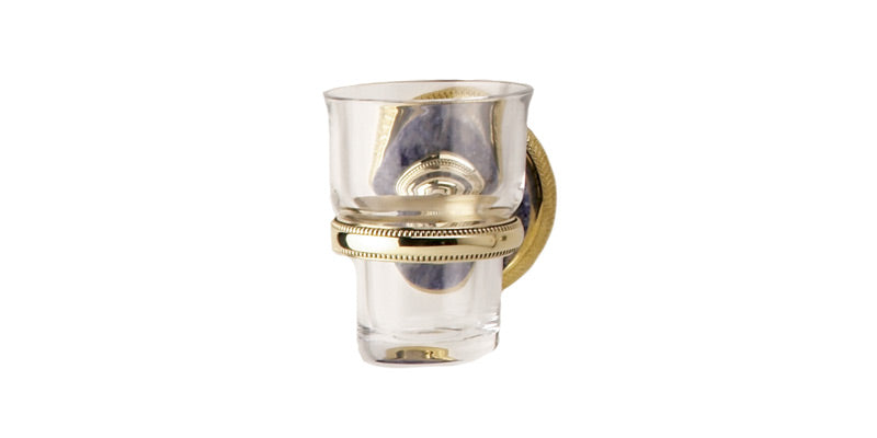 polished chrome glass holder