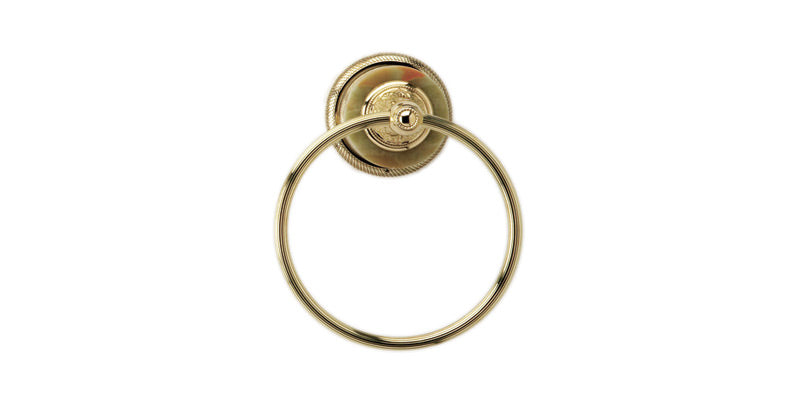 polished brass towel ring