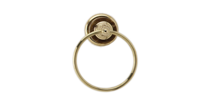 polished brass towel ring
