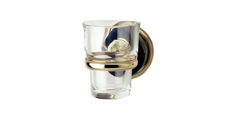 polished brass glass holder