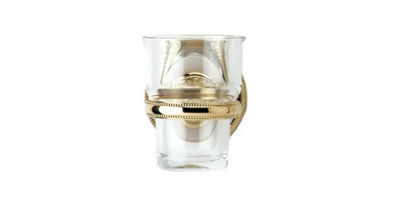 polished brass glass holder