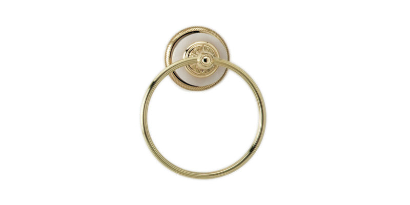 polished brass towel ring