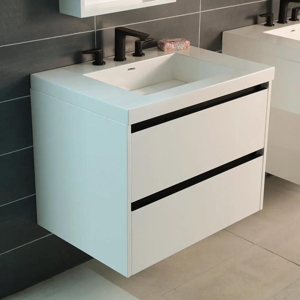 matte black vanity