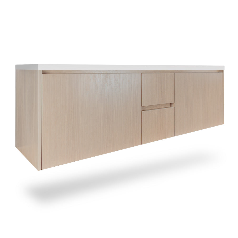 Lacava Kubista 60" Wall-Mount Under Counter Vanity by Lacava