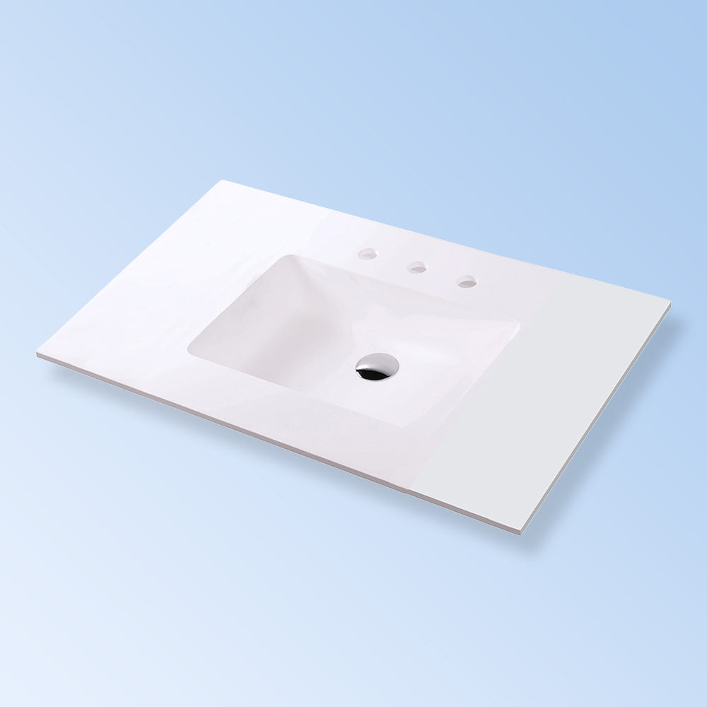 matte white sink