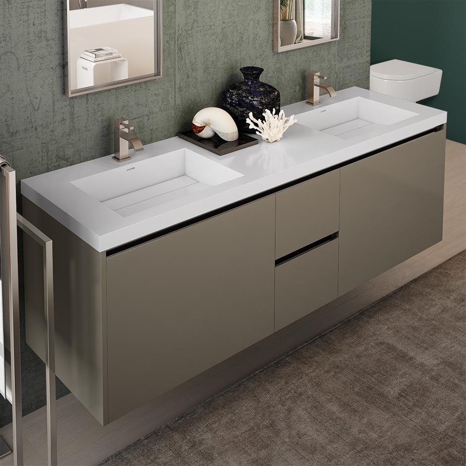 matte taupe vanity