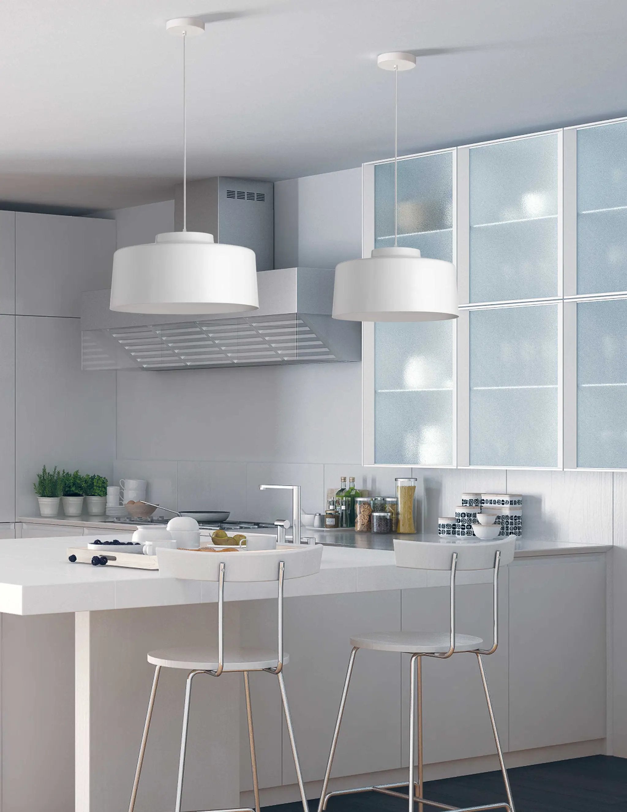 white pendants