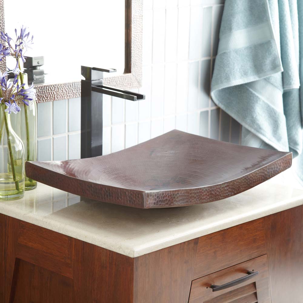 antique copper bathroom sink
